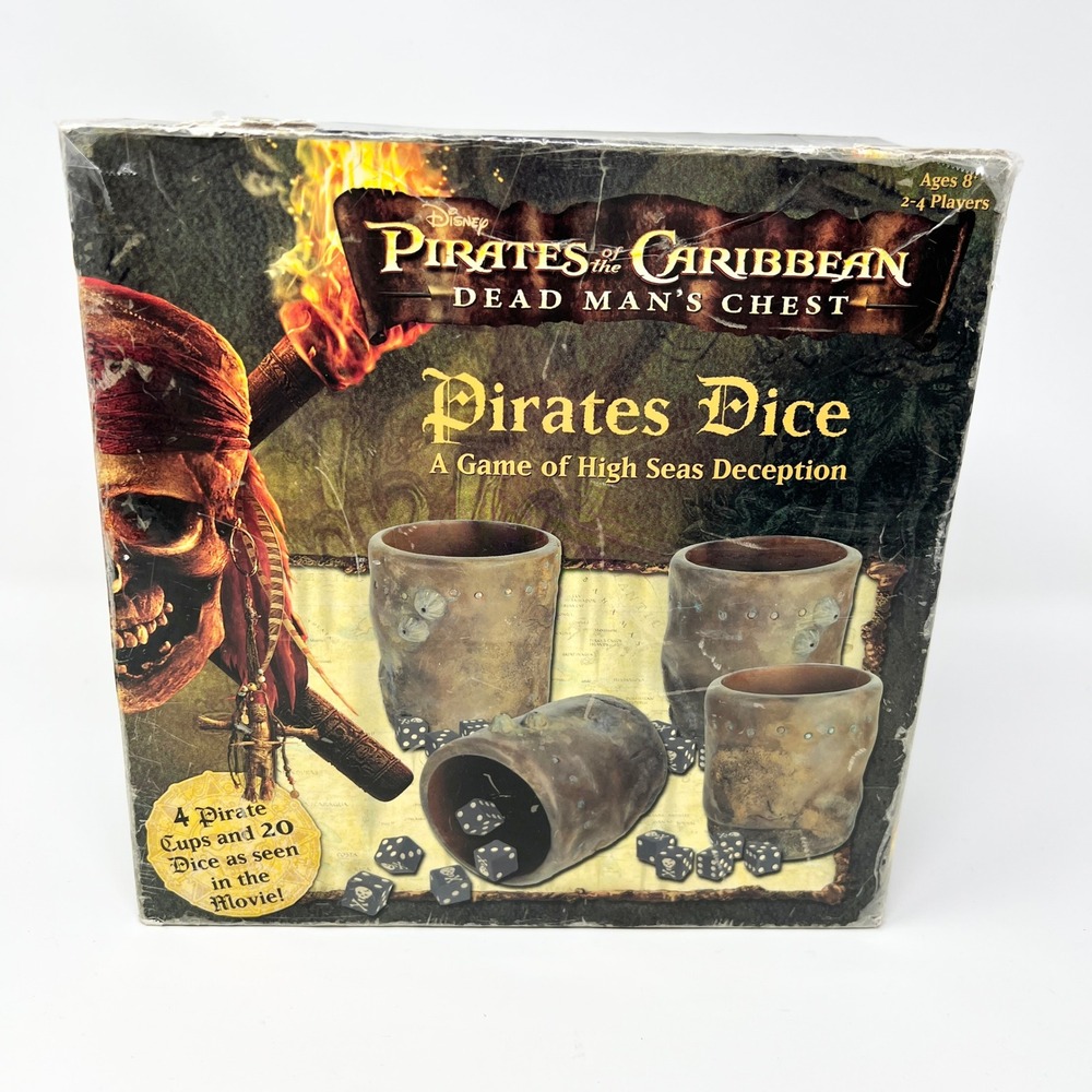 Disney Pirates of the Caribbean Dead Mans Chest Pirates Dice Game 2006 Read
